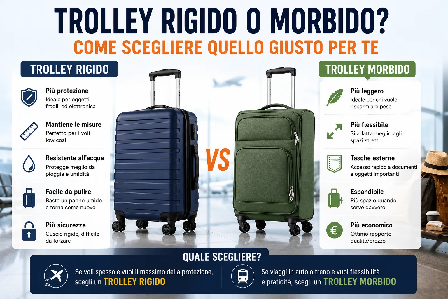 Trolley Rigido o Morbido? Come Capire Quale Ti Eviterà Davvero un Acquisto Sbagliato